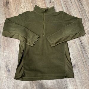 Columbia Forest Green Quarter-Zip Fleece
